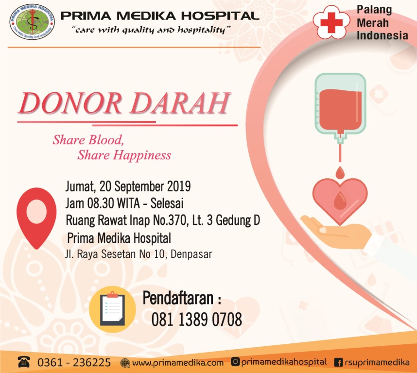 Yuk Donorkan Darahmu Pada Jumat ini di Prima Medika Hospital !