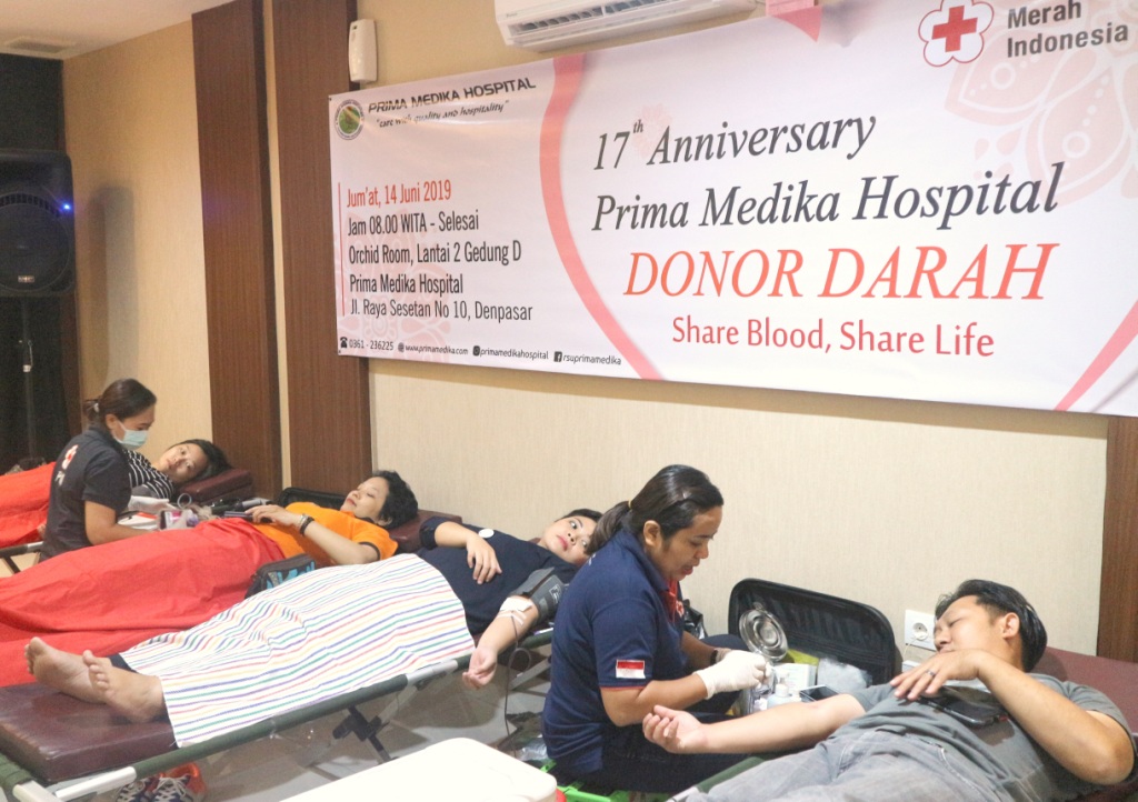 Menyambut Hut ke-17, Prima Medika Menggelar Donor Darah Bersama PMI Provinsi Bali