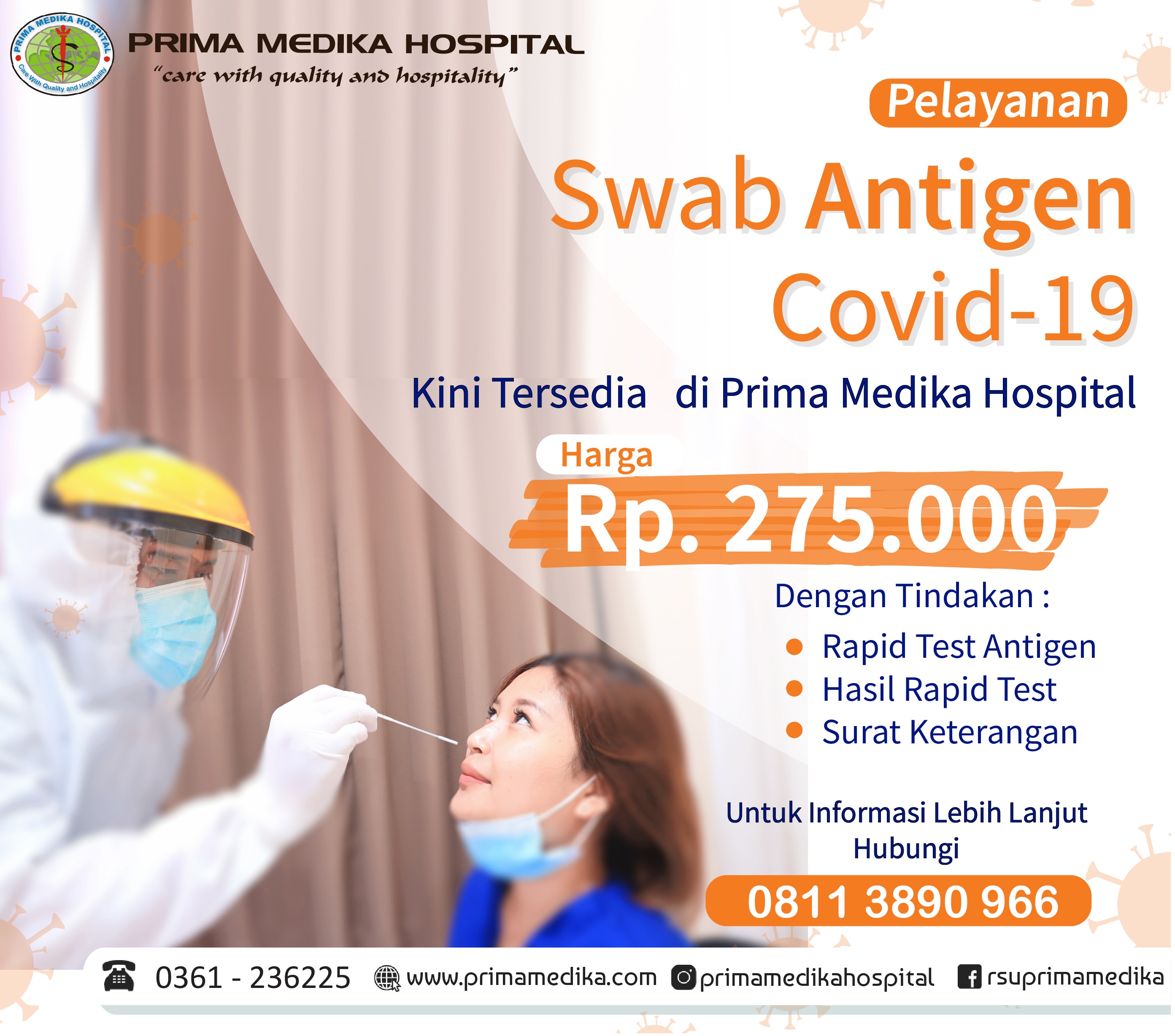  Pelayanan SWAB Antigen Prima Medika Hospital
