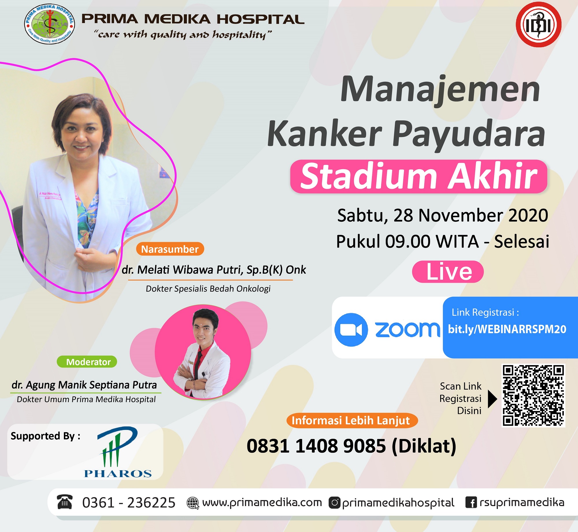 live webinar "Manajemen Kanker Payudara Stadium Akhir"