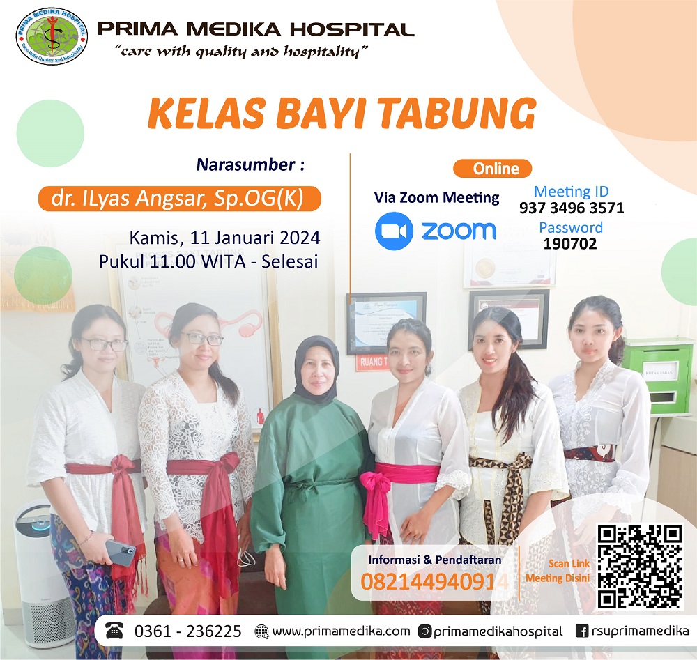 Hello Prima Friends. Don't miss Prima Medika Hospital's "TUBE BABY CLASS".