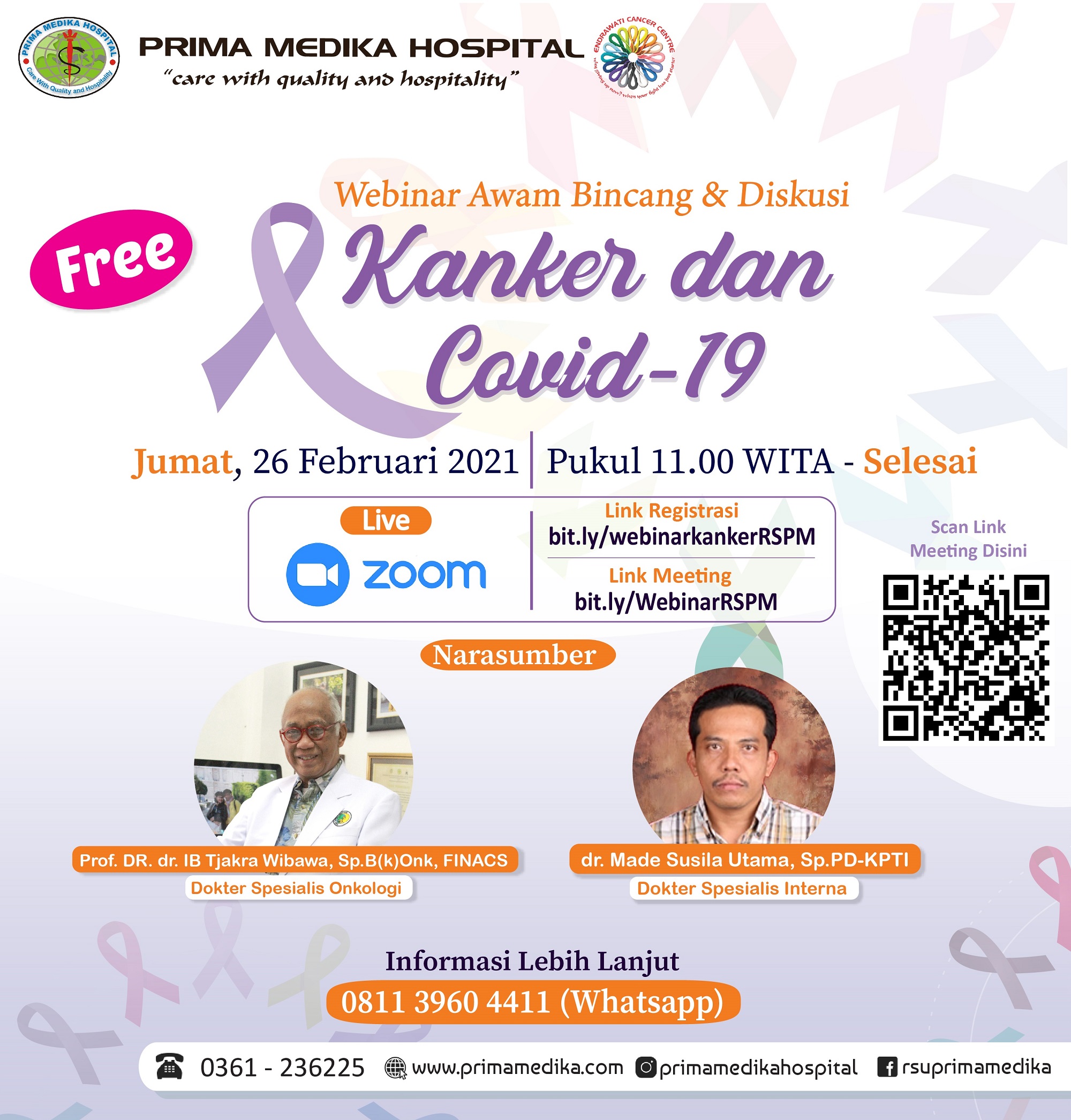 Hii Sahabat Prima, Yuk ketahui lebih banyak tentang Kanker dan Covid-19 !